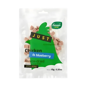Happi Skippi Pet Treat Just Freeze Dried Chic & Blueberry 10g x5 Happi Skippi Pet Treat Just Freeze Dried Chic & Blueberry 10g x5